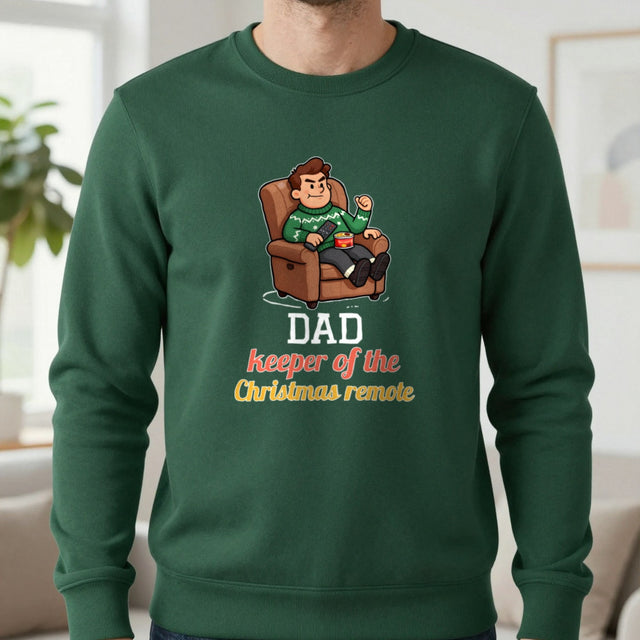 Personalised Keeper Of The Remote Christmas Jumper & T-Shirt | Name Keeper of the Christmas remote