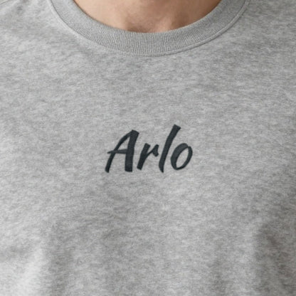 Kids Name Jumper, adult sweatshirt in ash, embroidered