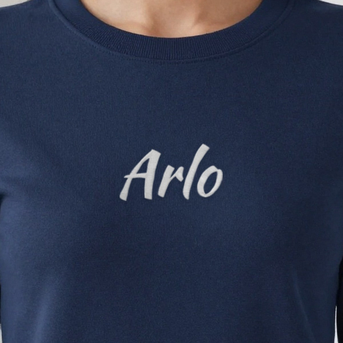 Kids Name Jumper, adult sweatshirt in navy, embroidered