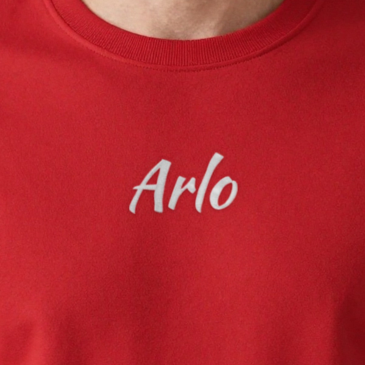 Kids Name Jumper, adult sweatshirt in red, embroidered
