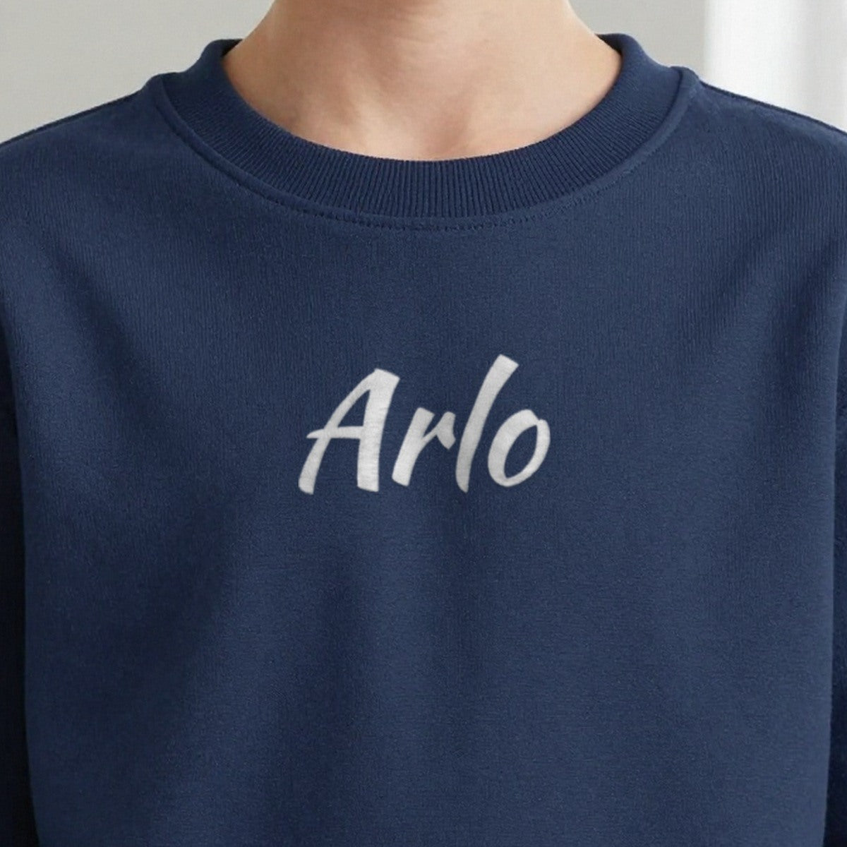 Kids Name Jumper, kids sweatshirt in navy, embroidered