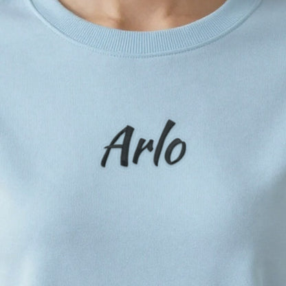 Kids Name Jumper, adult sweatshirt in light blue, embroidered