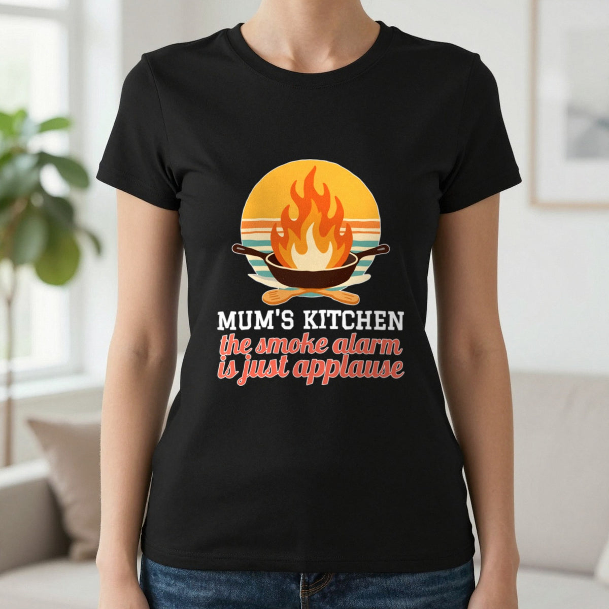 Personalised Kitchen T-Shirt & Sweatshirt T-Shirt in Black, worn, our photo