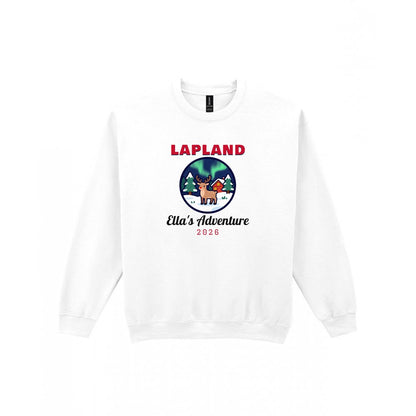 Personalised Lapland Christmas Jumper & T-Shirt Sweatshirt in White