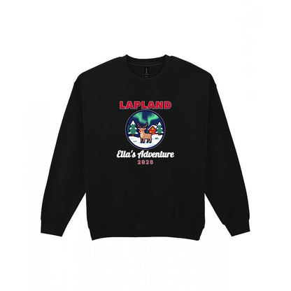 Personalised Lapland Christmas Jumper & T-Shirt Sweatshirt in Black