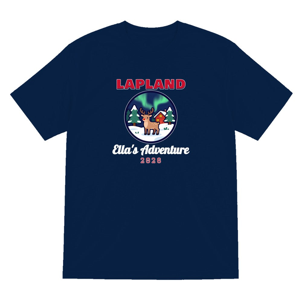 Personalised Lapland Christmas Jumper & T-Shirt T-Shirt in Navy