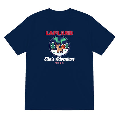 Personalised Lapland Christmas Jumper & T-Shirt T-Shirt in Navy