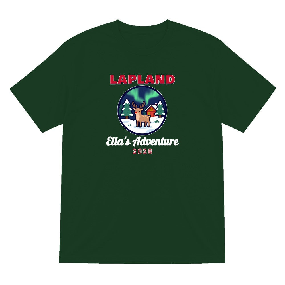 Personalised Lapland Christmas Jumper & T-Shirt T-Shirt in Forest Green