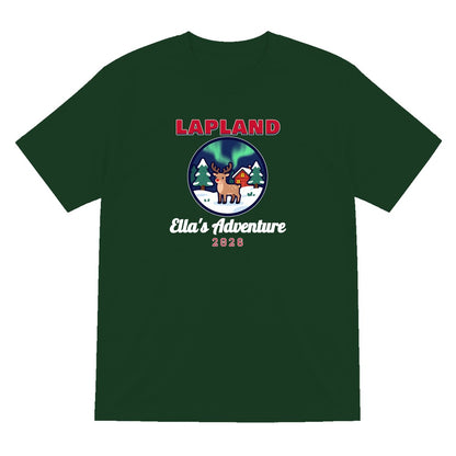 Personalised Lapland Christmas Jumper & T-Shirt T-Shirt in Forest Green