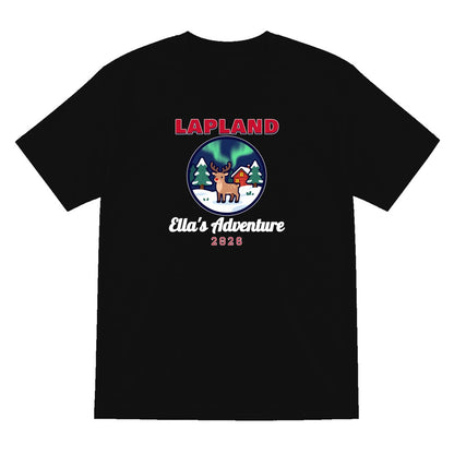 Personalised Lapland Christmas Jumper & T-Shirt T-Shirt in Black