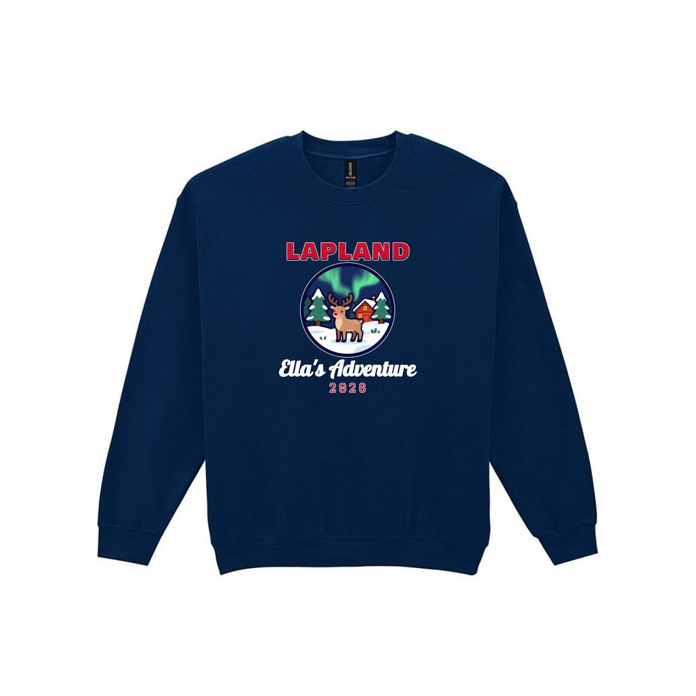 Personalised Lapland Christmas Jumper & T-Shirt Sweatshirt in Navy