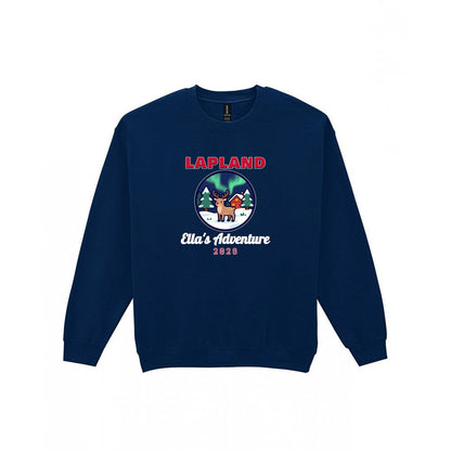 Personalised Lapland Christmas Jumper & T-Shirt Sweatshirt in Navy