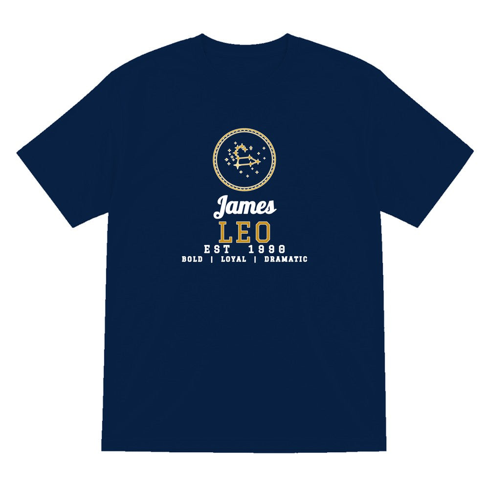 Personalised Leo T-Shirt & Sweatshirt laid flat
