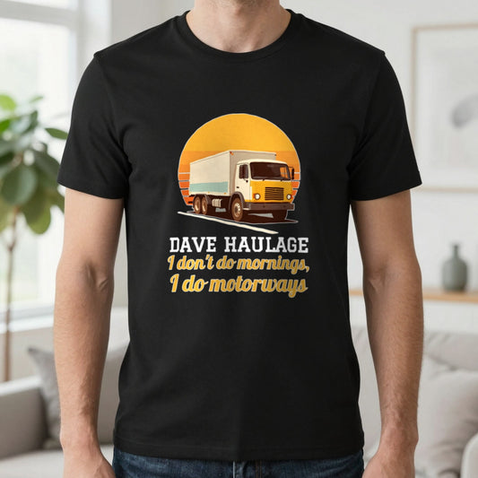 Personalised Haulage T-Shirt & Sweatshirt T-Shirt in Black, worn, our photo