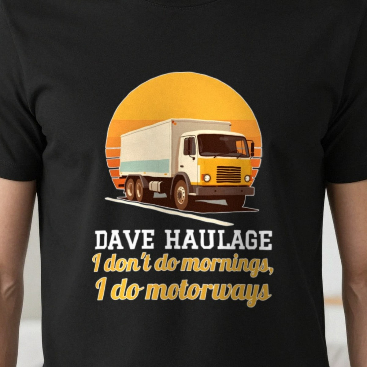Personalised Haulage T-Shirt & Sweatshirt print close-up, our photo