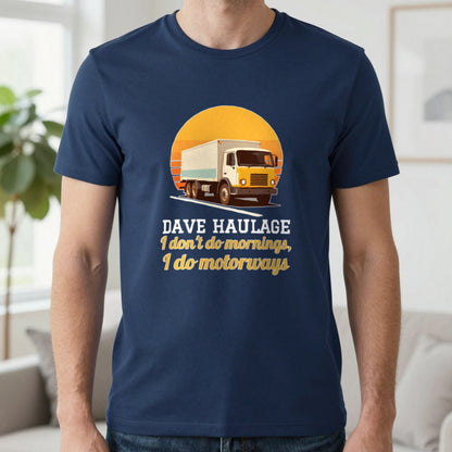 Personalised Haulage T-Shirt & Sweatshirt T-Shirt in Navy, worn, our photo