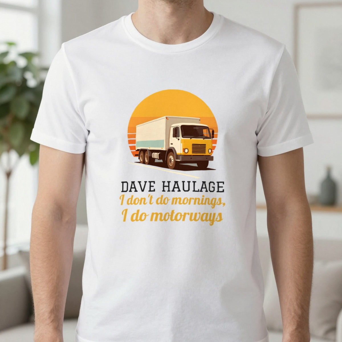 Personalised Haulage T-Shirt & Sweatshirt T-Shirt in White, worn, our photo