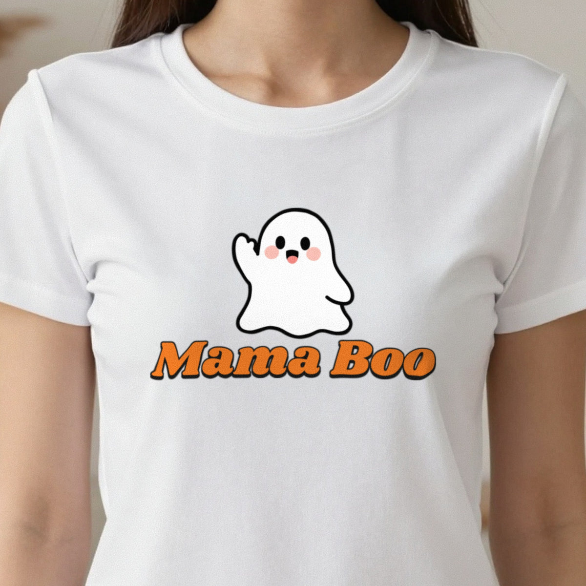 Personalised Mama Boo T-Shirt & Sweatshirt close-up