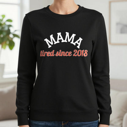 Personalised Mama Sweatshirt & T-Shirt Sweatshirt in Black, worn, our photo