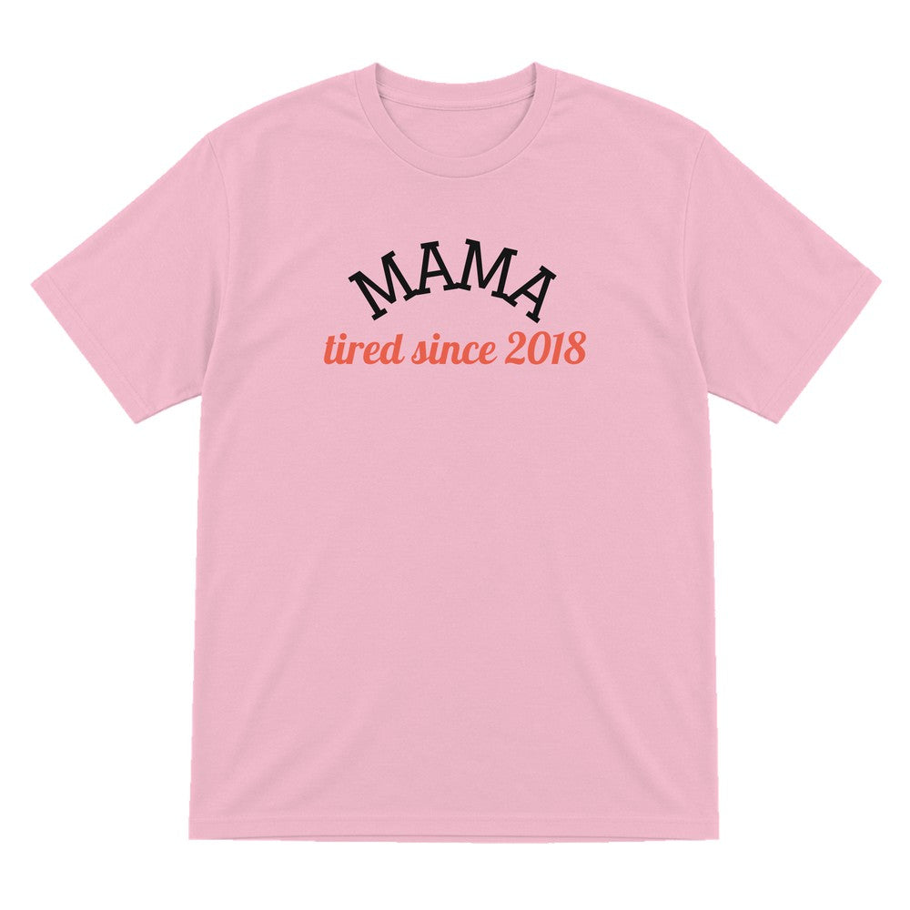 Personalised Mama Sweatshirt & T-Shirt laid flat