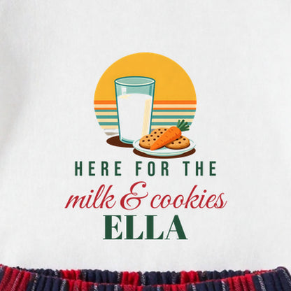 Here For The Milk And Cookies personalised print close-up
