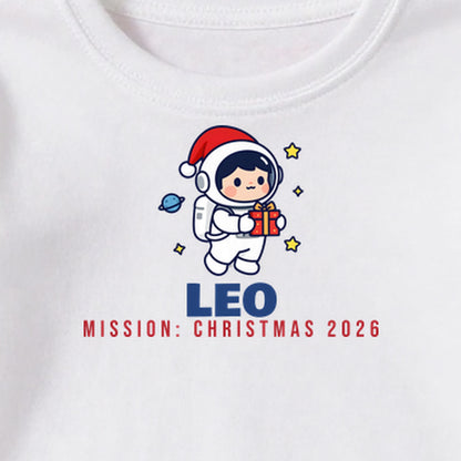 Mission Christmas Astronaut personalised print close-up