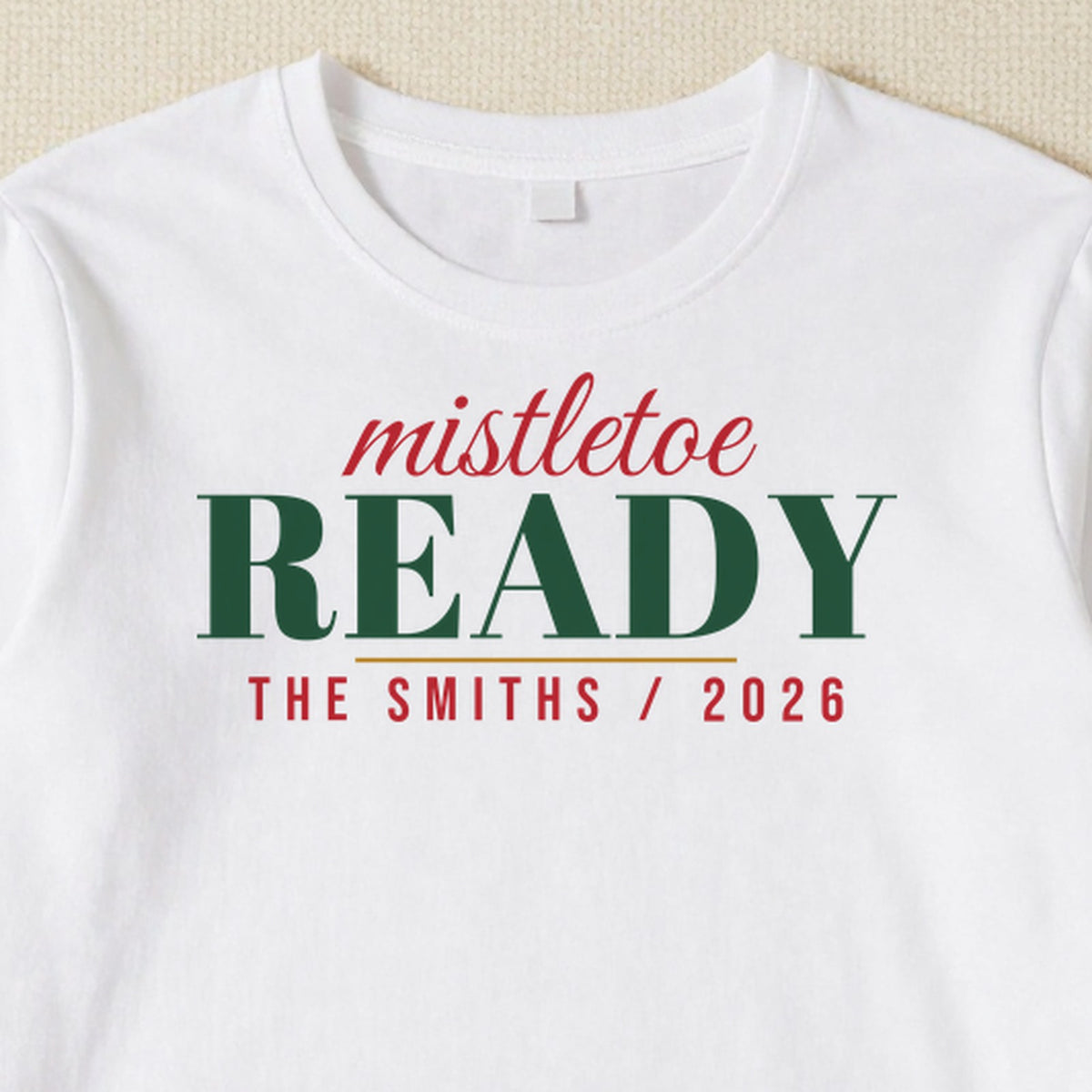 Mistletoe Ready personalised print close-up