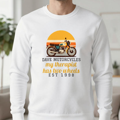 Personalised Motorcycles T-Shirt & Sweatshirt Sweatshirt in White, worn, our photo