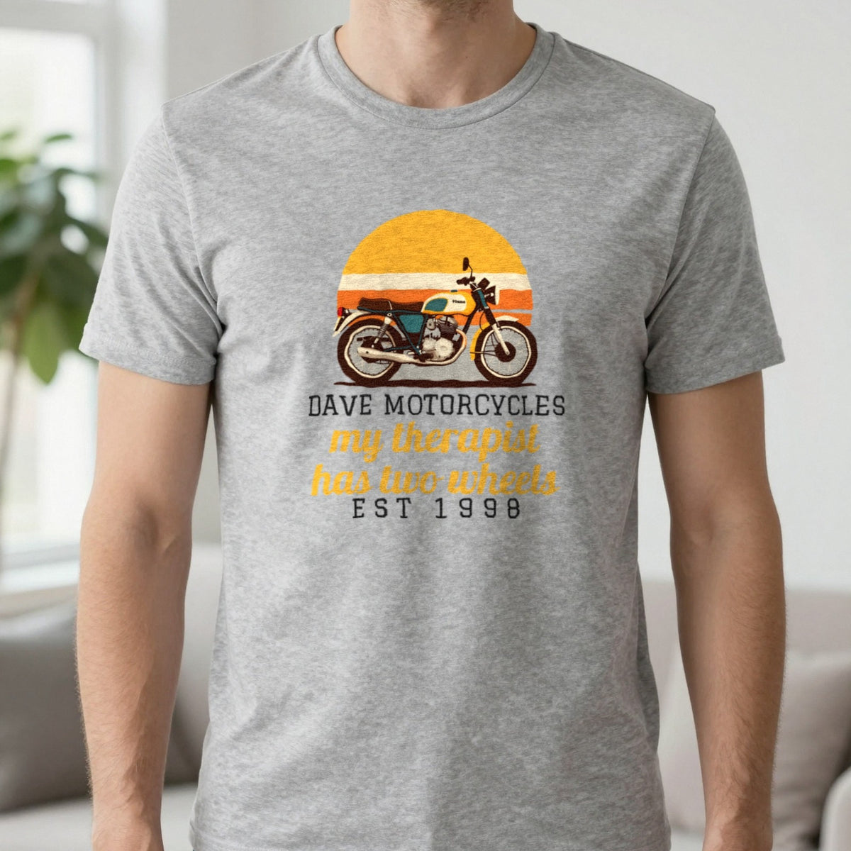 Personalised Motorcycles T-Shirt & Sweatshirt T-Shirt in Sport Grey, worn, our photo
