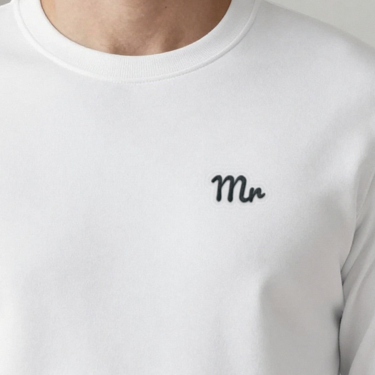 Mr and Mrs Sweatshirts Set, mr sweatshirt in white, embroidered