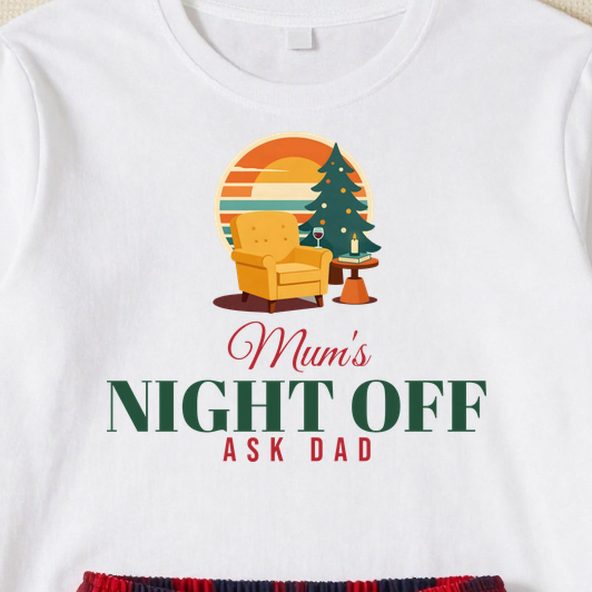 Mum Night Off Ask Dad personalised print close-up