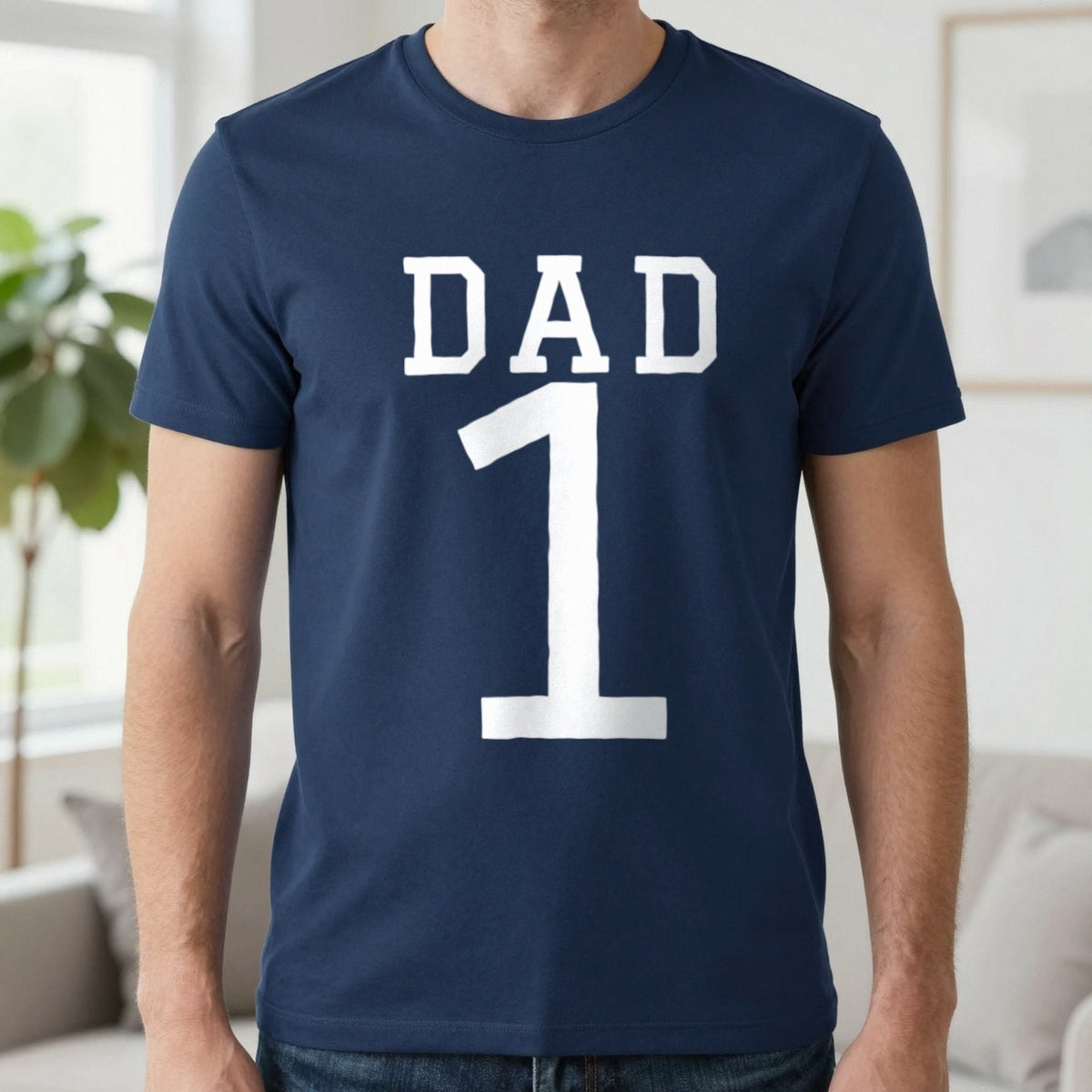 Personalised Name And Number T-Shirt & Sweatshirt T-Shirt in Navy, worn, our photo