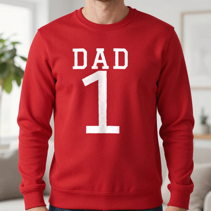 Personalised Name And Number T-Shirt & Sweatshirt Sweatshirt in Red, worn, our photo