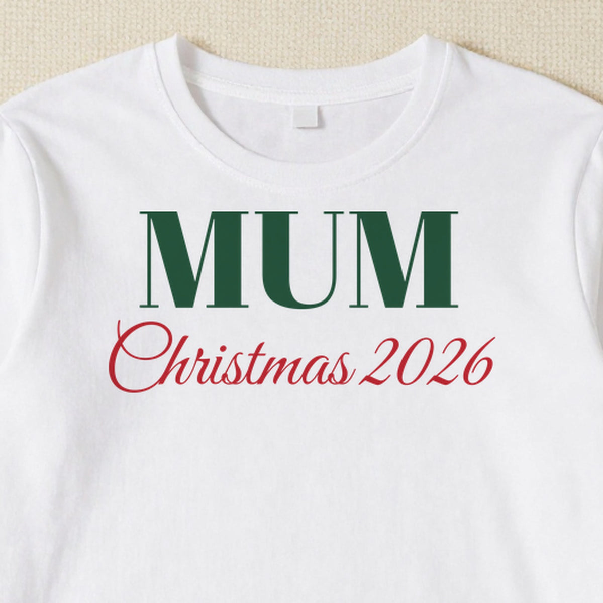 Name Christmas personalised print close-up