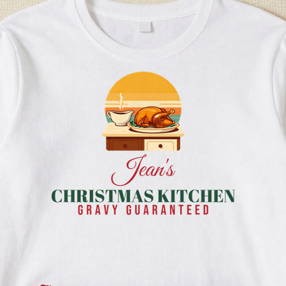 Nanny Christmas Kitchen personalised print close-up