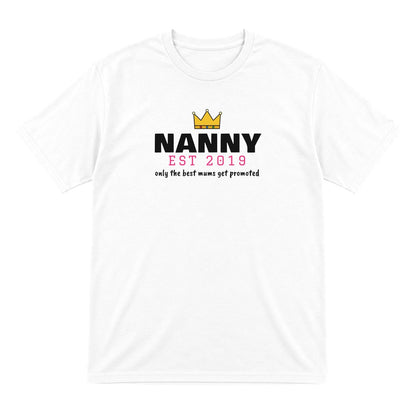 Personalised Nanny Est. T-Shirt & Sweatshirt laid flat