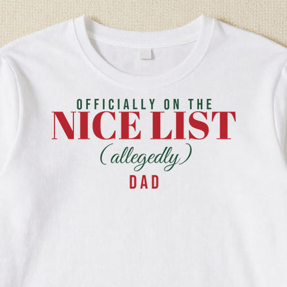 Nice List Allegedly personalised print close-up