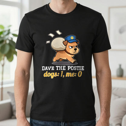 Personalised Postie T-Shirt & Sweatshirt T-Shirt in Black, worn, our photo