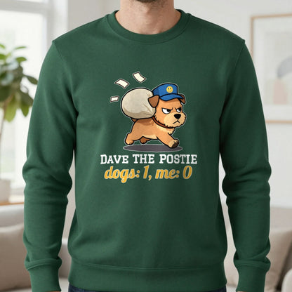 Personalised Postie T-Shirt & Sweatshirt Sweatshirt in Forest Green, worn, our photo