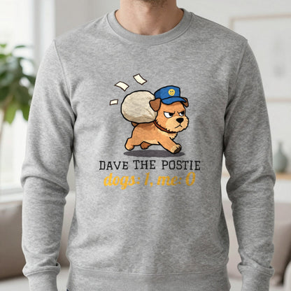 Personalised Postie T-Shirt & Sweatshirt Sweatshirt in Sport Grey, worn, our photo