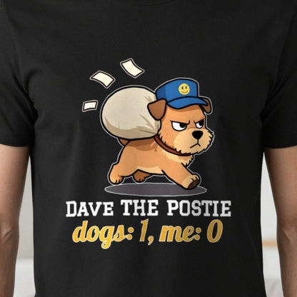 Personalised Postie T-Shirt & Sweatshirt print close-up, our photo