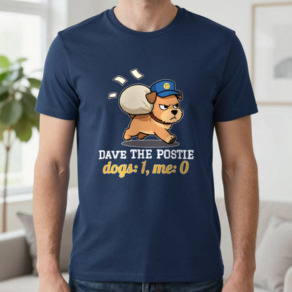 Personalised Postie T-Shirt & Sweatshirt T-Shirt in Navy, worn, our photo