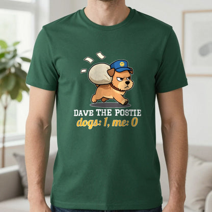 Personalised Postie T-Shirt & Sweatshirt T-Shirt in Forest Green, worn, our photo