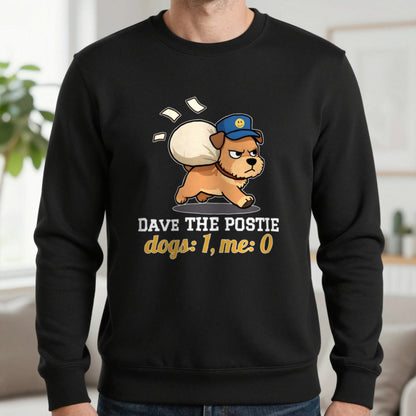 Personalised Postie T-Shirt & Sweatshirt Sweatshirt in Black, worn, our photo