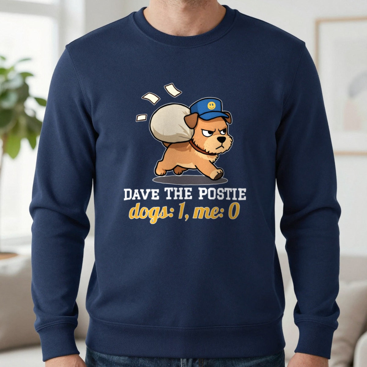 Personalised Postie T-Shirt & Sweatshirt Sweatshirt in Navy, worn, our photo