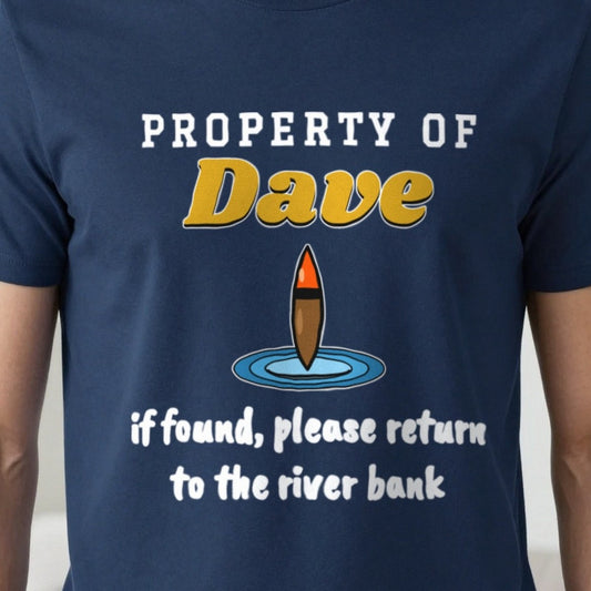 Personalised Property Of Angler T-Shirt & Sweatshirt print close-up, our photo