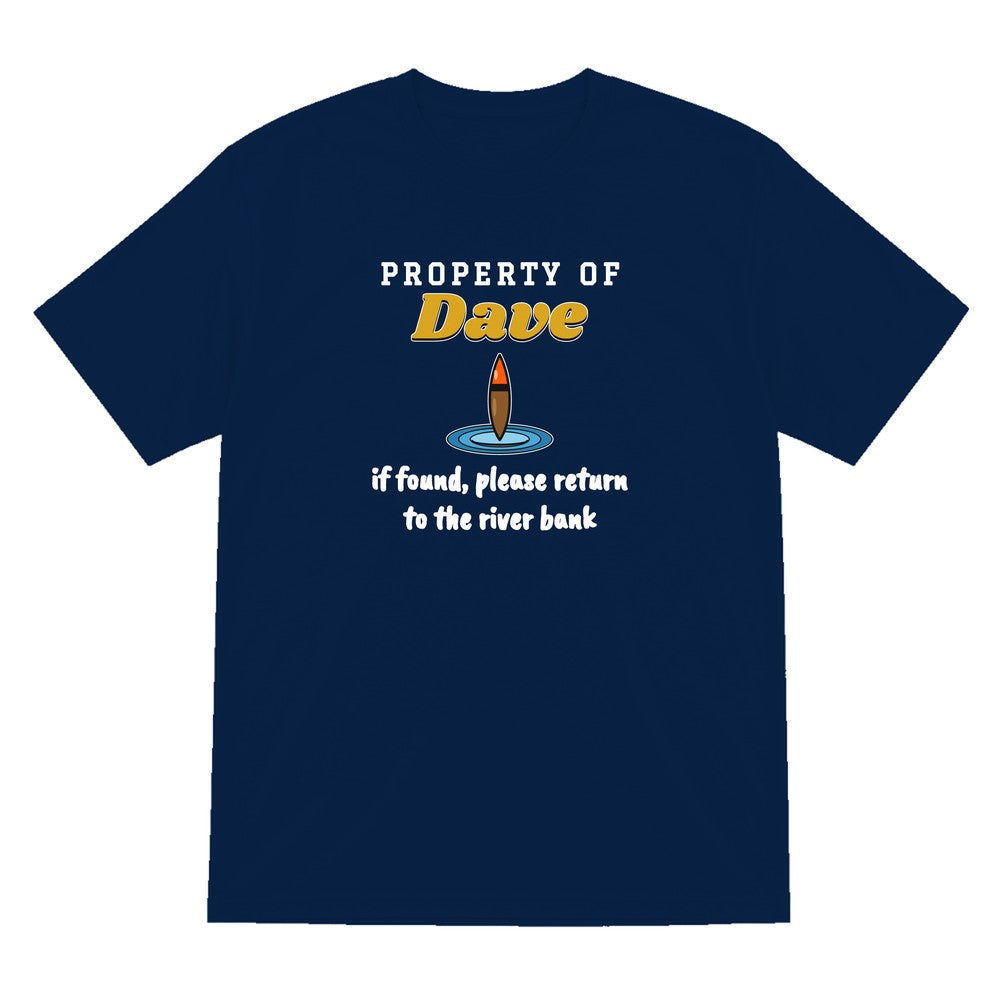 Personalised Property Of Angler T-Shirt & Sweatshirt laid flat