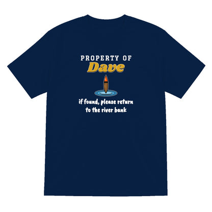 Personalised Property Of Angler T-Shirt & Sweatshirt laid flat