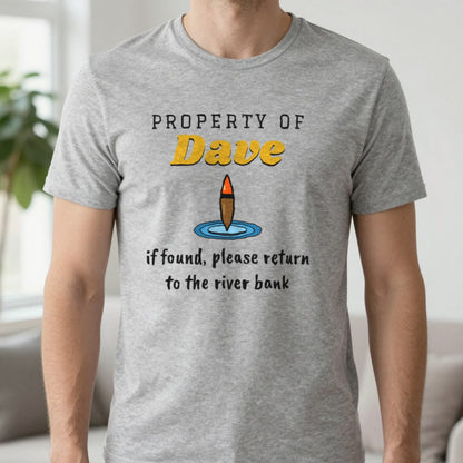Personalised Property Of Angler T-Shirt & Sweatshirt T-Shirt in Sport Grey, worn, our photo