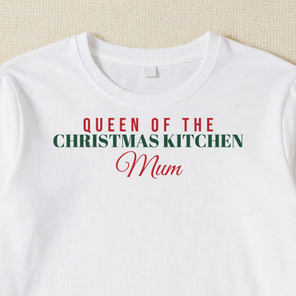 Queen Of The Christmas Kitchen personalised print close-up